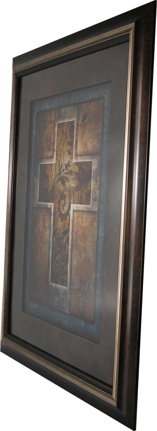 Hope Cross Framed Art Side Angle View