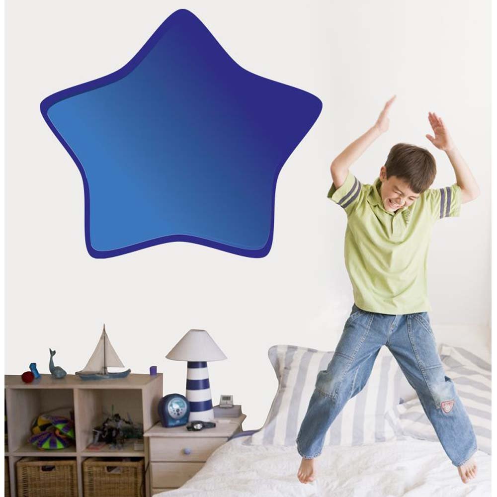 Deep Blue Soft Star Wall Decal Installed | Wallhogs