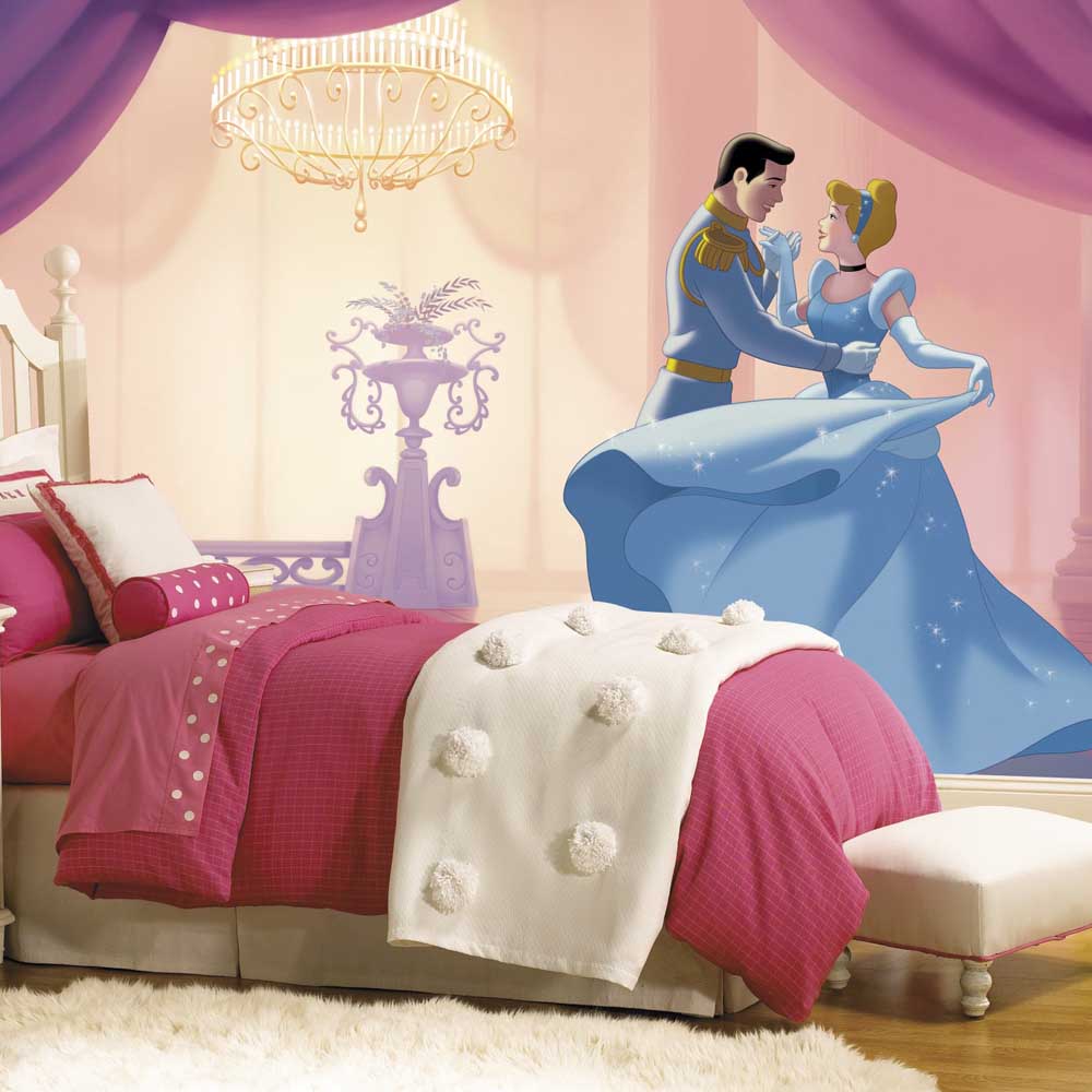 Disney Princess Cinderella Wall Mural Installed