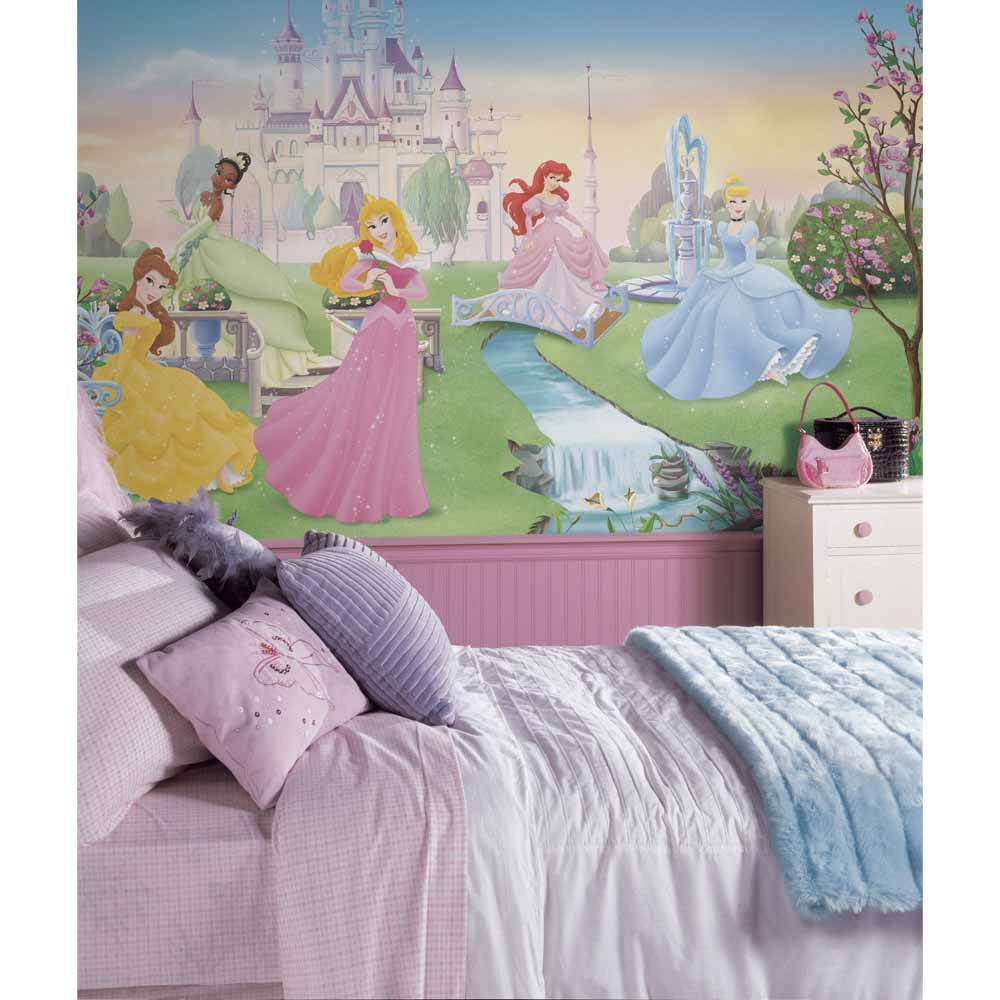 Disney Dancing Princesses Wall Mural Installed