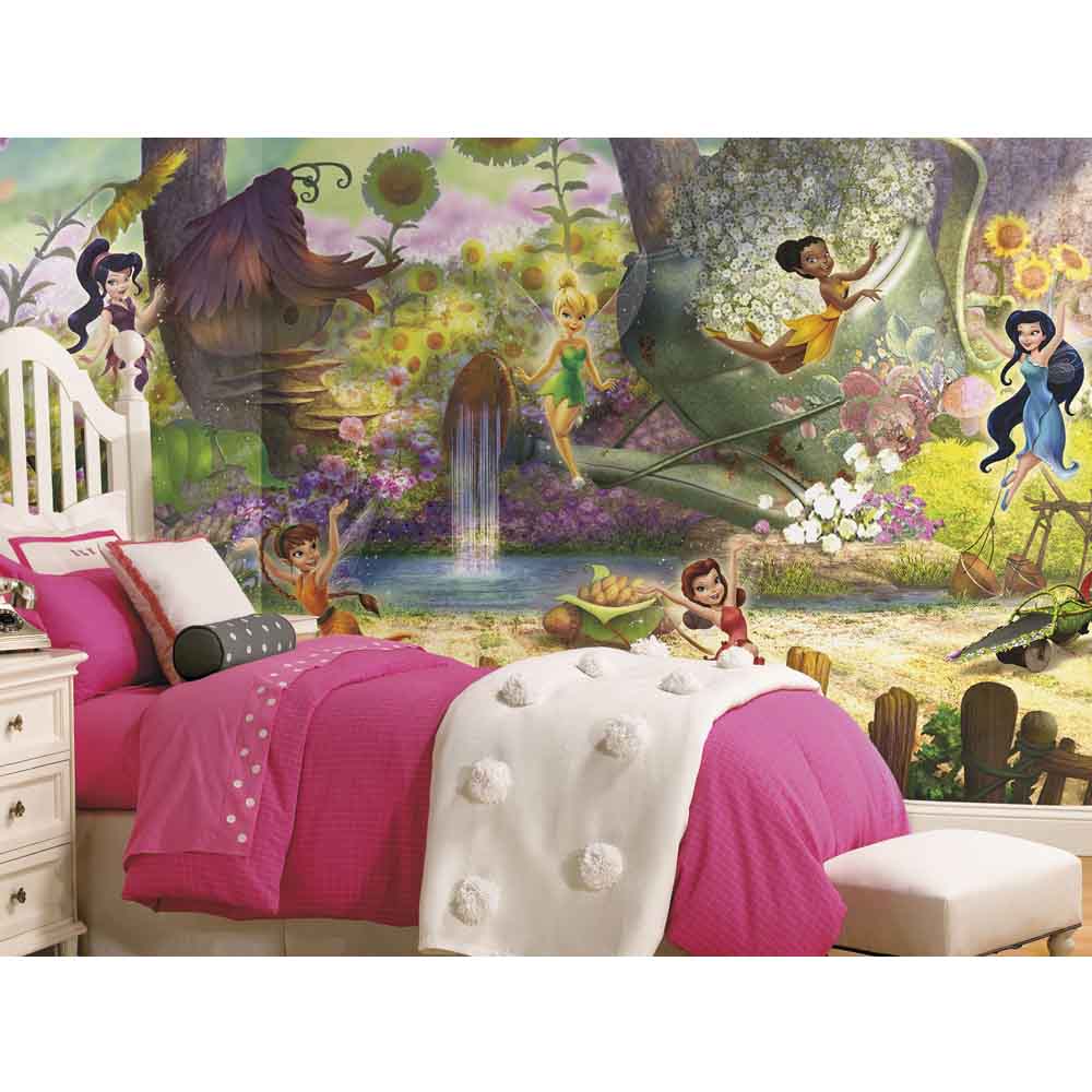 Disney Fairies Pixie Hollow Wall Mural Installed