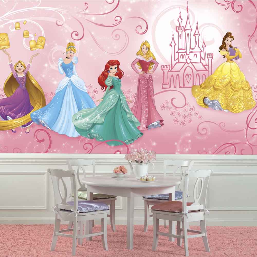 Disney Princess Enchanted Wall Mural Installed
