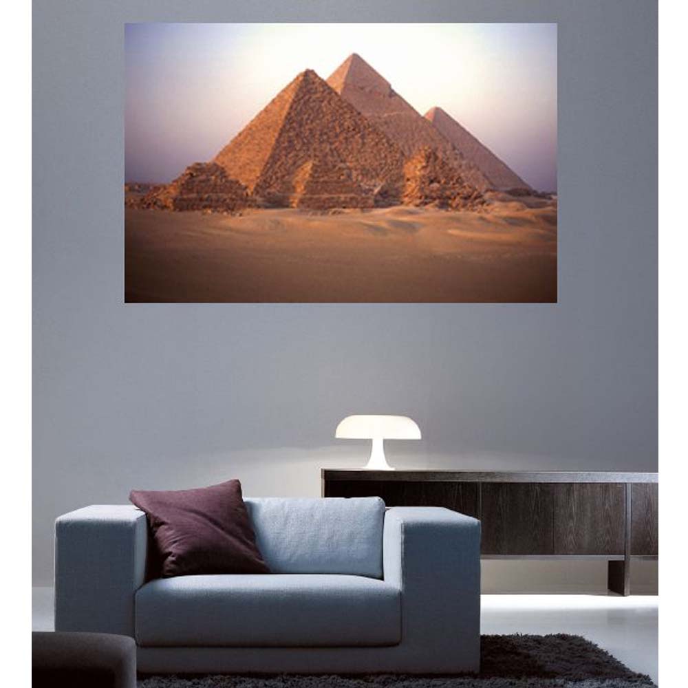 Great Pyramids of Giza Gloss Poster Installed
