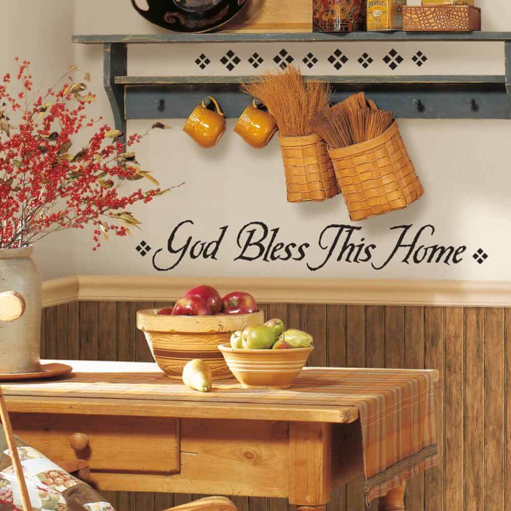God Bless This Home Wall Decal Installed | Wallhogs