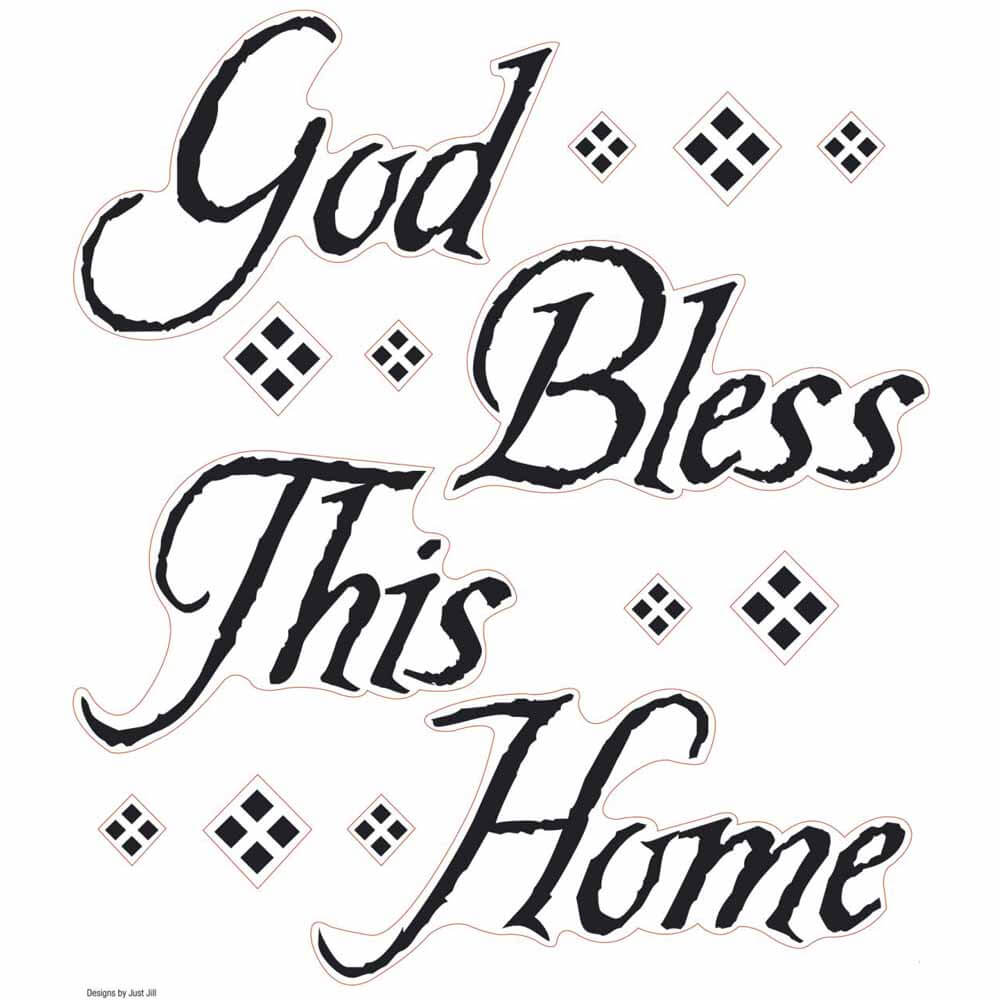 God Bless This Home Decal Printed | Wallhogs