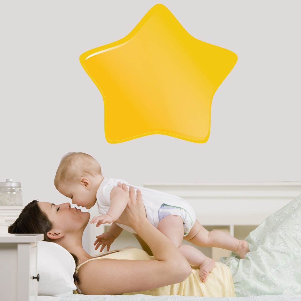 Gold Soft Star Wall Decal Installed | Wallhogs