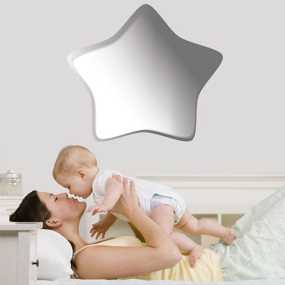 Gray Soft Star Wall Decal Installed | Wallhogs