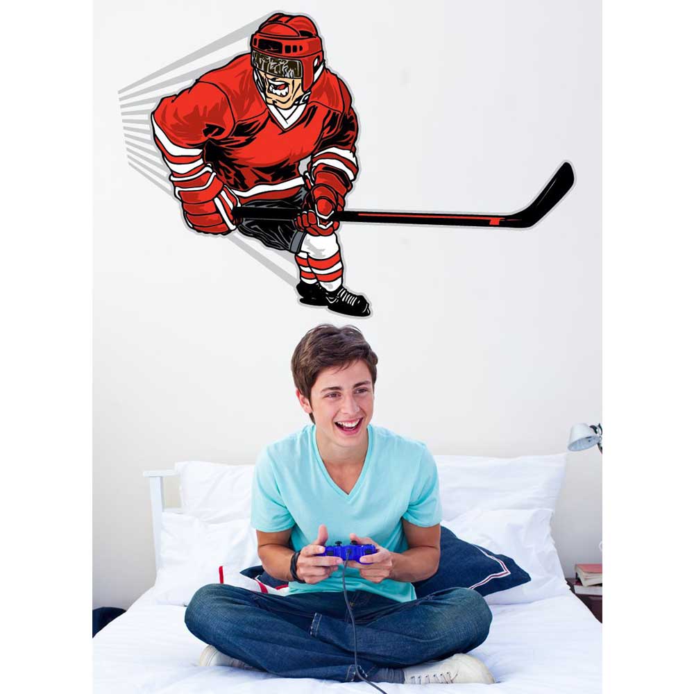 Hockey Player Wall Decal Wallhogs