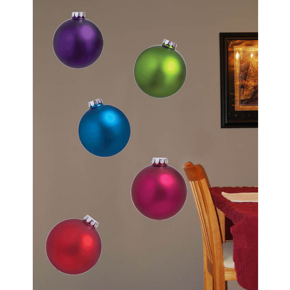 Holiday Ornament Wall Decals Installed | Wallhogs