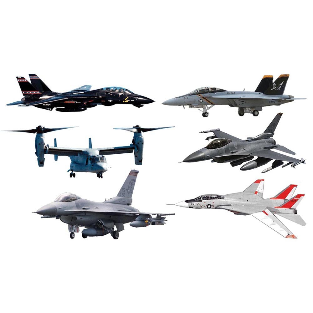 Military Aircraft Pack I Wall Decals Printed | Wallhogs