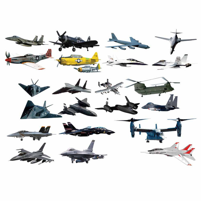 Military Aircraft Master-Pack Wall Decals Printed