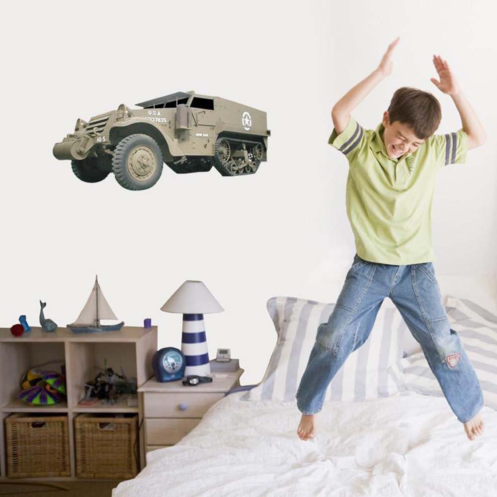 Half-Track Wall Decal Installed | Wallhogs