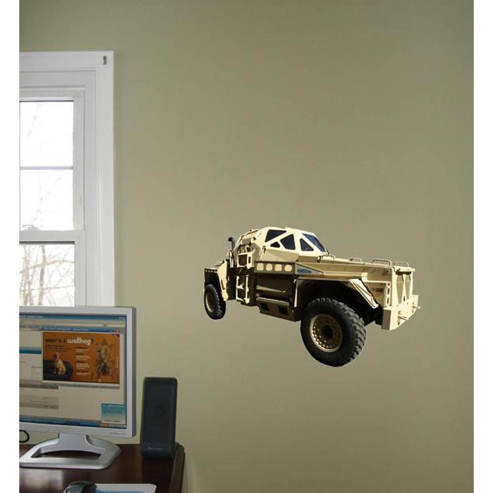 Military Humvee Wall Decal Installed | Wallhogs