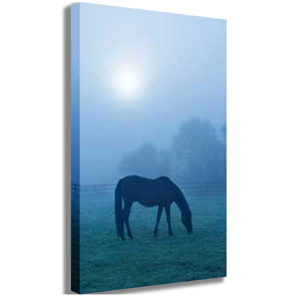 Morning Mist Horse Canvas Printed & Wrapped | Wallhogs