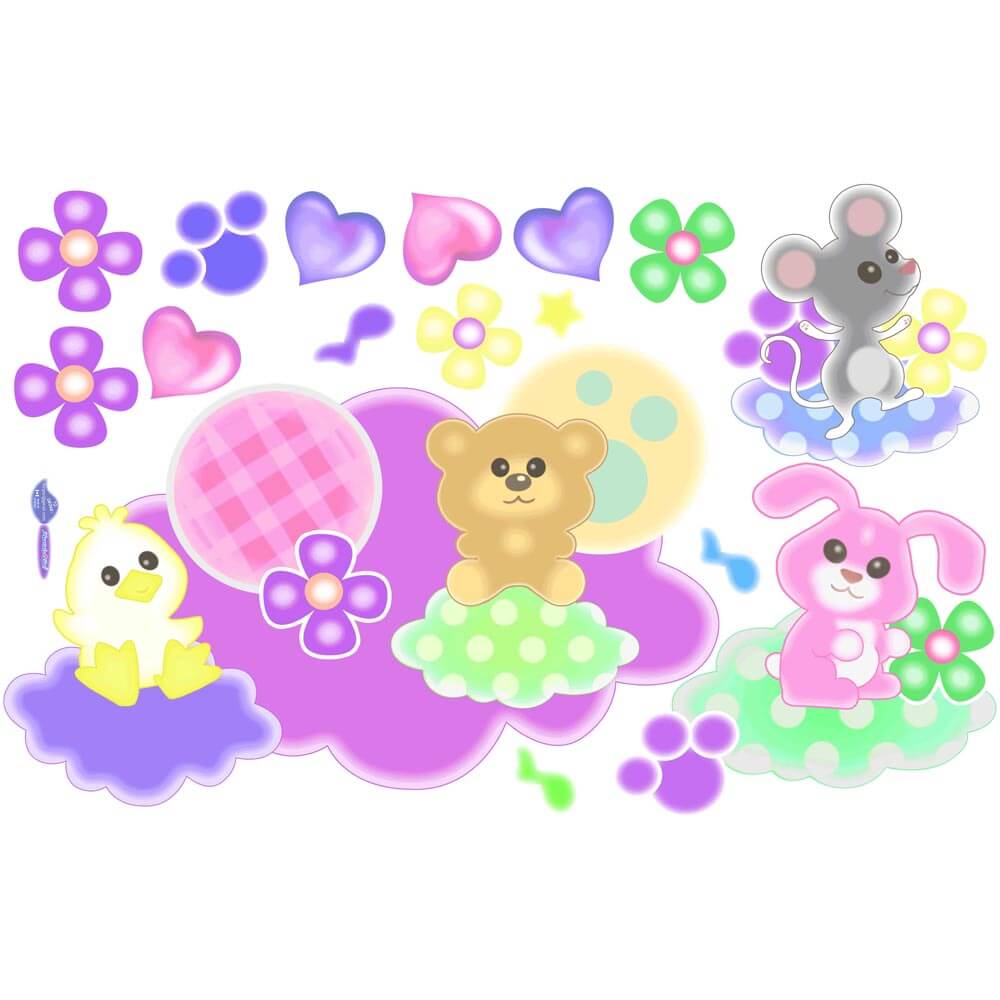 Dreamtime Nursery 3 Wall Decals Printed | Wallhogs