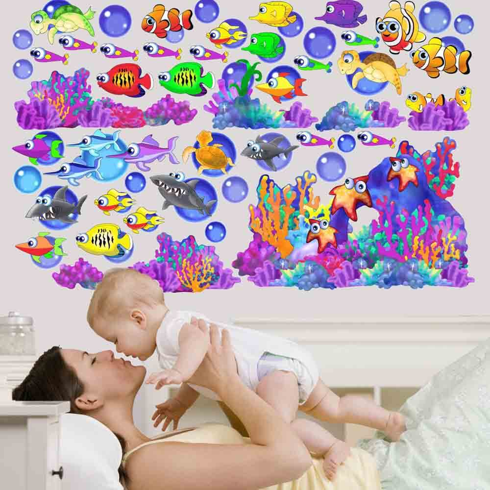 Sea Life Wall Decals Installed in Nursery