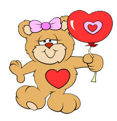 Valentines - Heart Bear Wall Decal Cutout