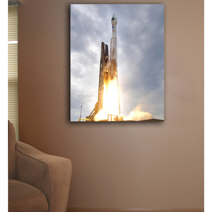 NASA's Atlas Rocket Launch Canvas Print Installed