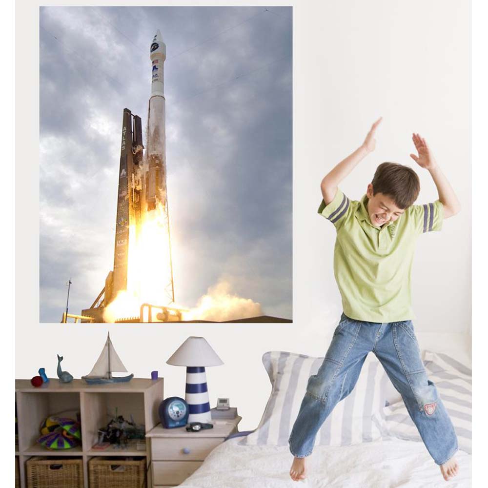 NASA's Atlas Rocket Launch Gloss Poster Installed