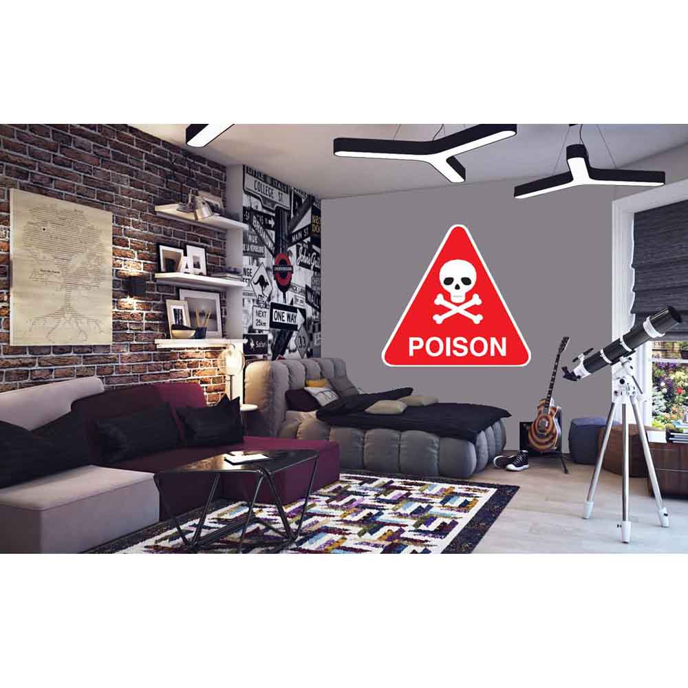 Poison Sign Wall Decal Installed | Wallhogs