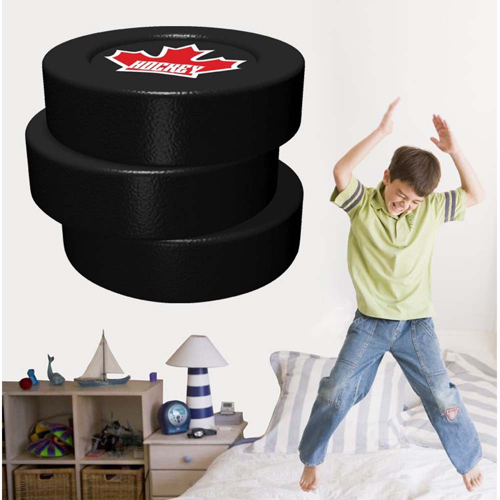 Puck Stack Wall Decal Installed | Wallhogs