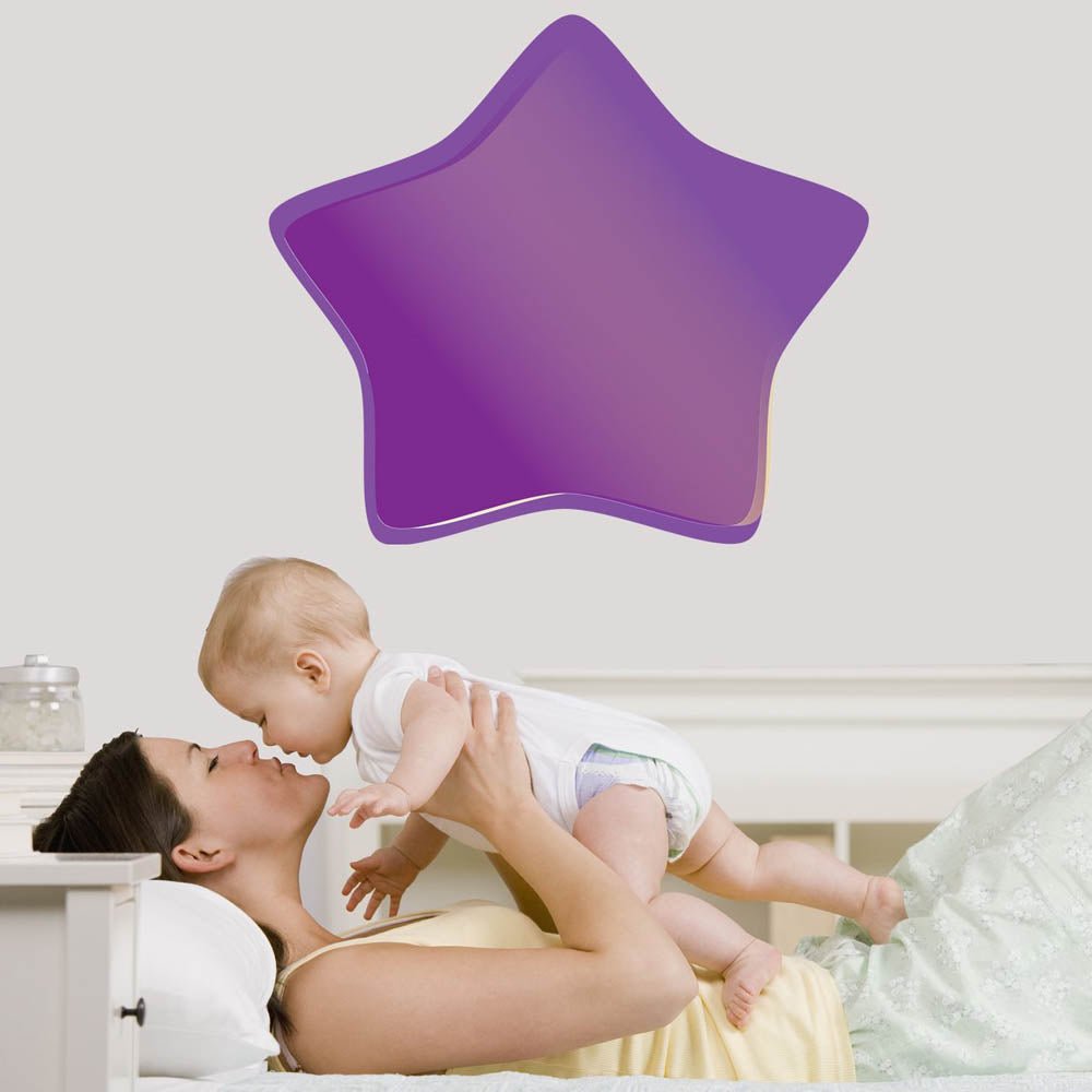 Purple Soft Star Wall Decal Installed | Wallhogs