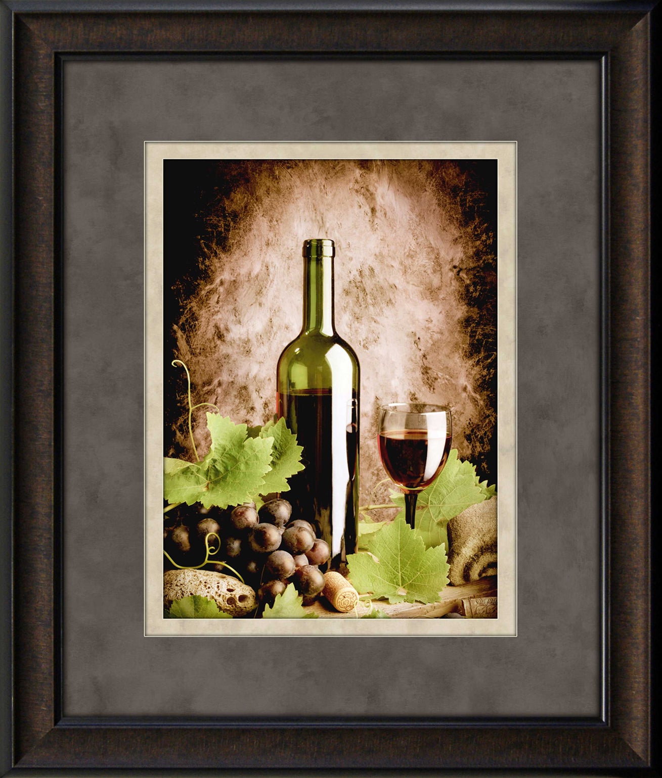 Wine & Grapes Framed Art 19.25