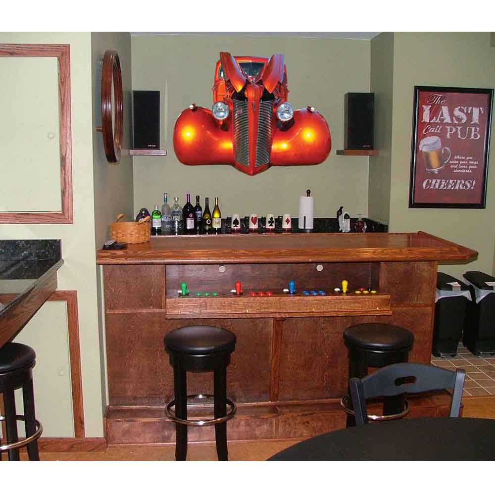 Vintage Buick Sedan Wall Decal Installed | Wallhogs