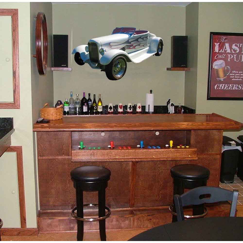 Classic Custom Coupe Wall Decal Installed | Wallhogs