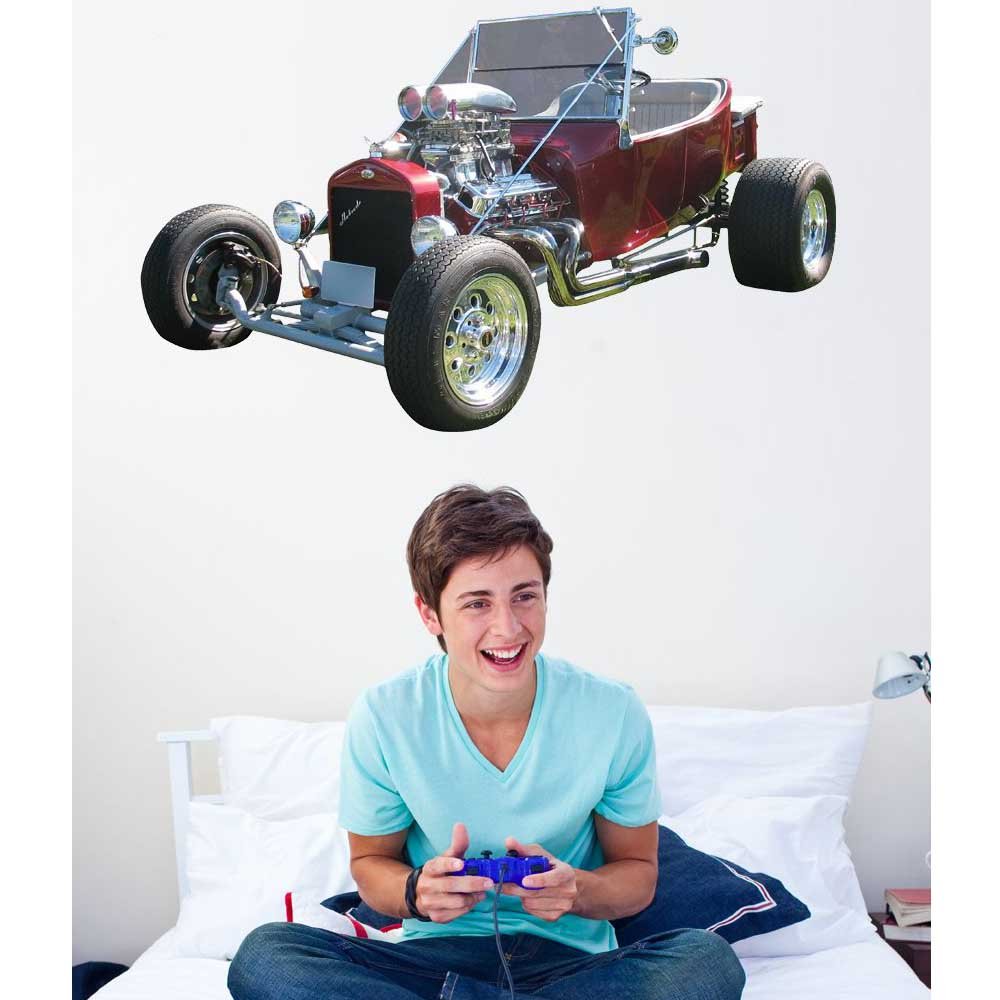 Ford Street Rod Wall Decal Installed | Wallhogs