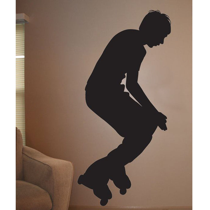Roller Blade Royal Silhouette Wall Decal Installed