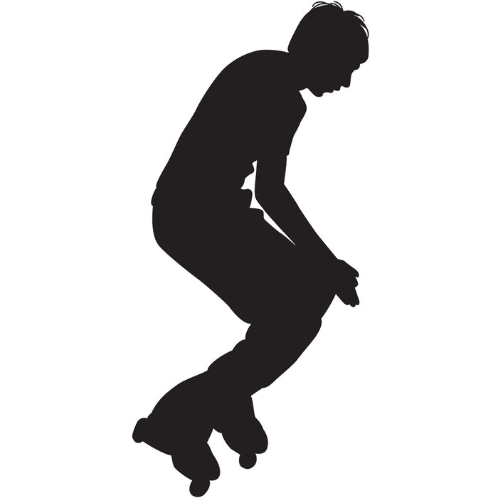 Roller Blade Royal Silhouette Wall Decal Printed