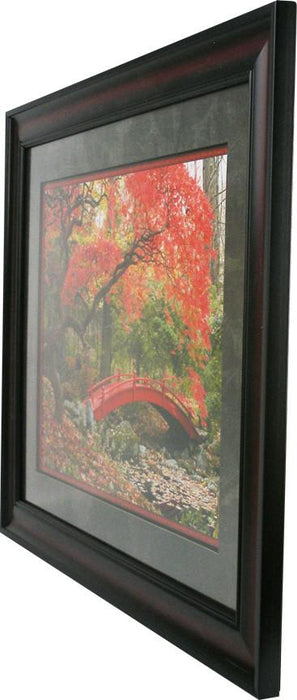 Red Bridge Framed Art Side Angle View