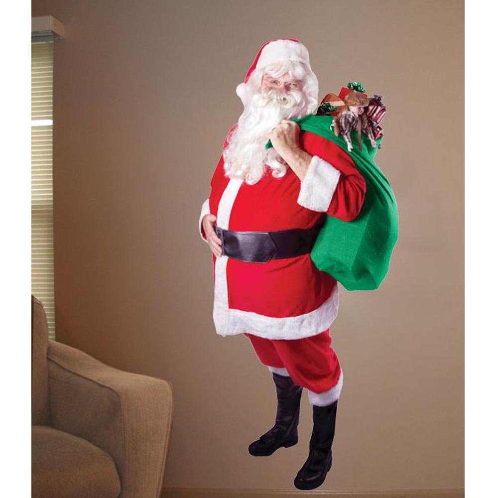 Santa Bearing Gifts Wall Decal Installed | Wallhogs