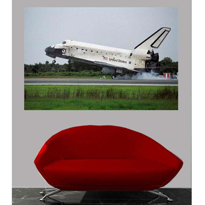 Shuttle Discovery Landing Gloss Poster Installed
