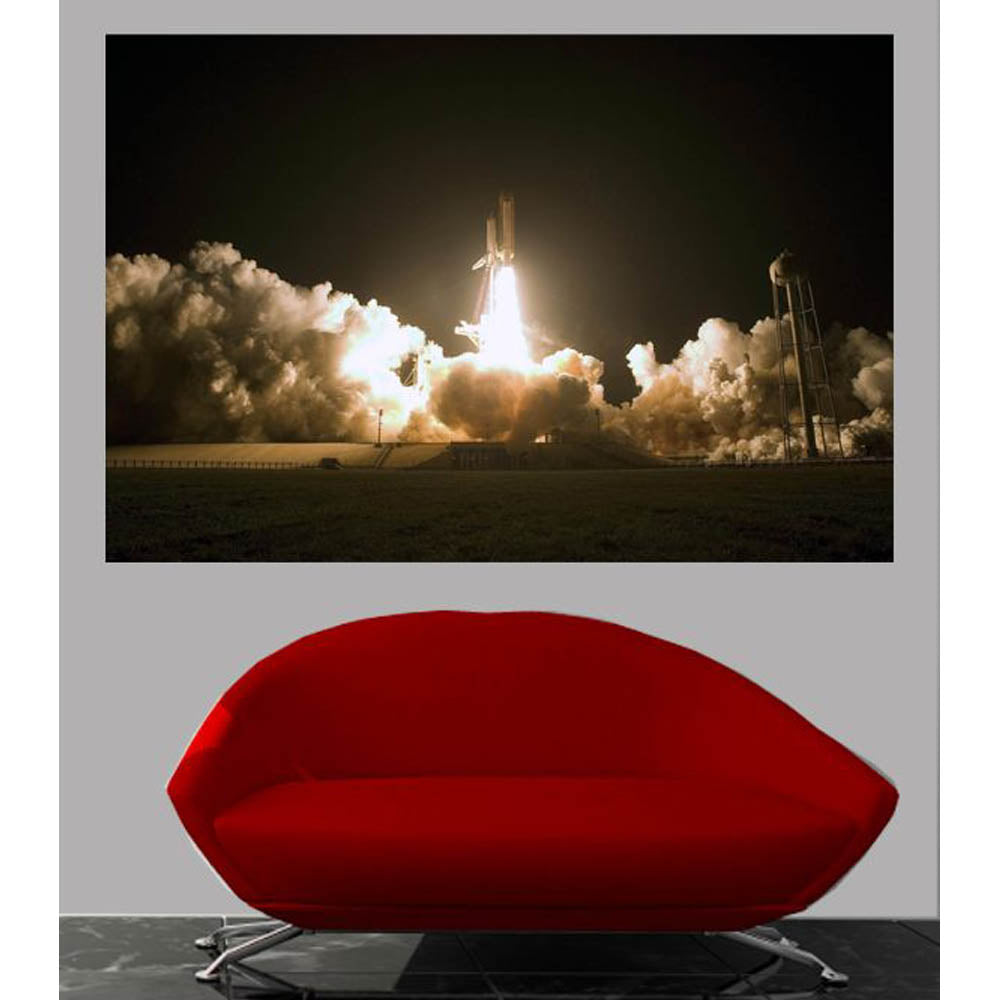 Space Shuttle Launch Gloss Poster Installed | Wallhogs