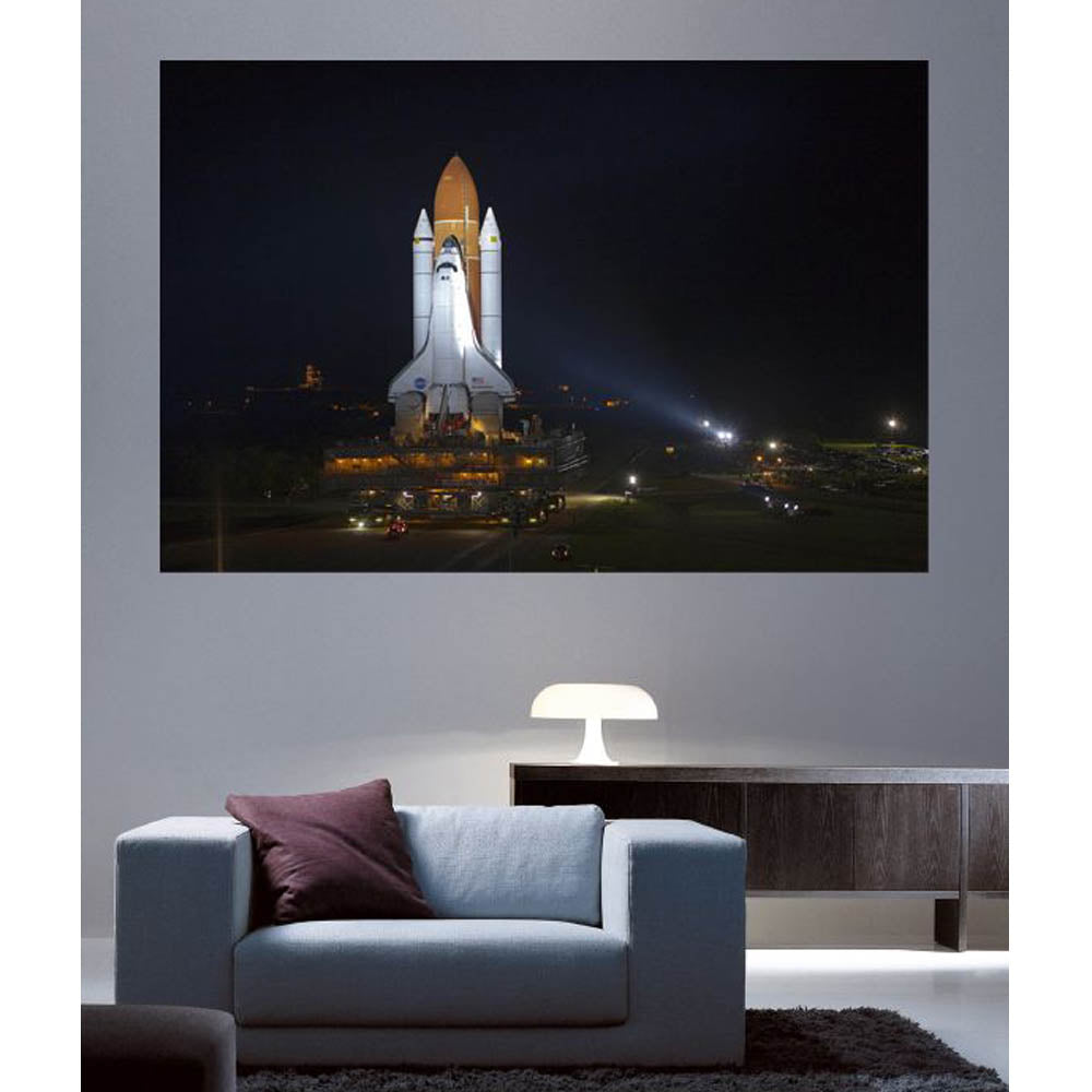 Space Shuttle Endeavor Transportation Wall Decal Installed