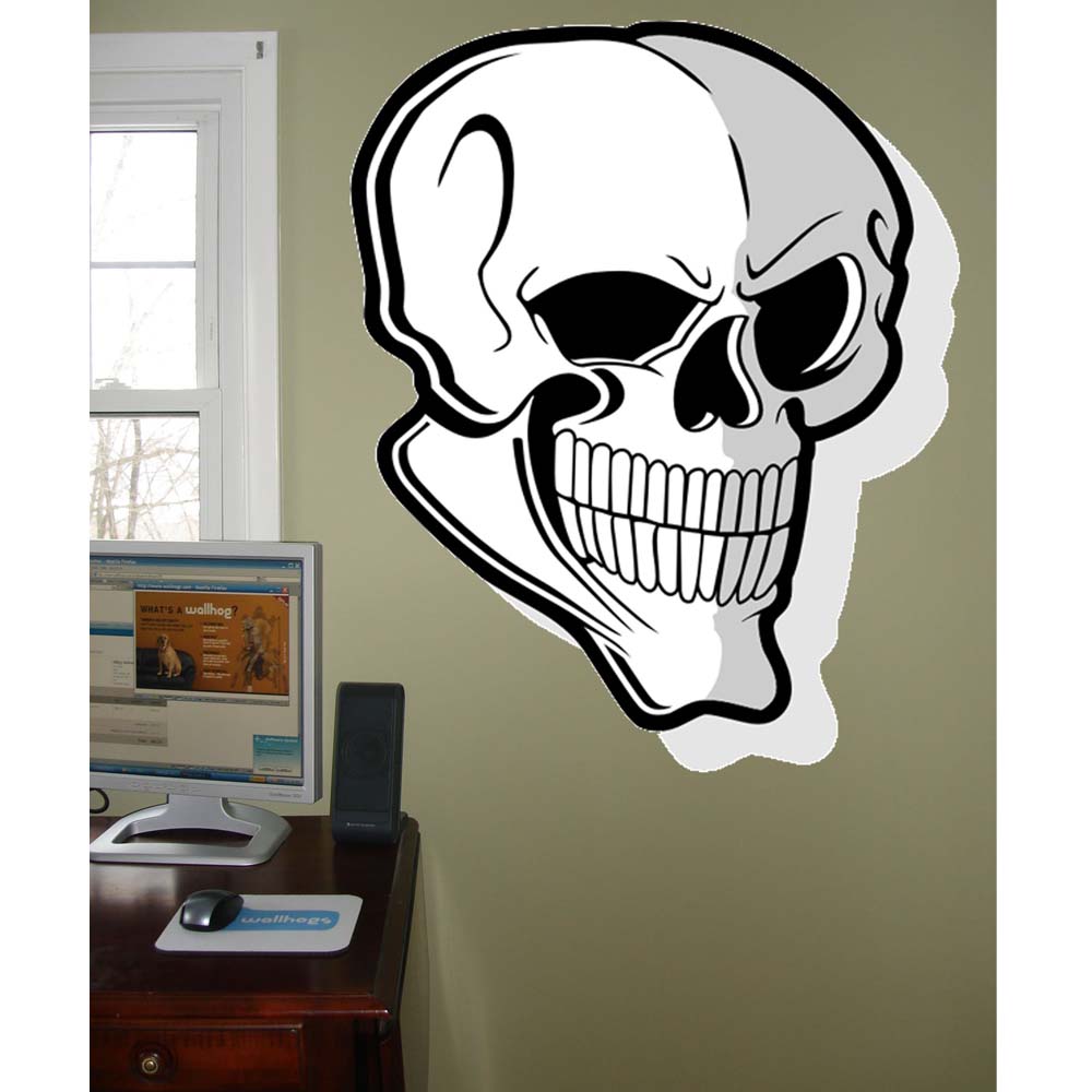 Skull Wall Decal Installed | Wallhogs