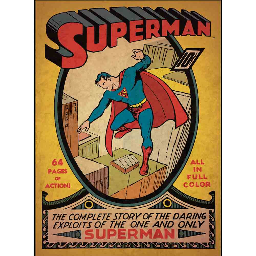 Superman Comic Cover Wall Decal Printed | Wallhogs