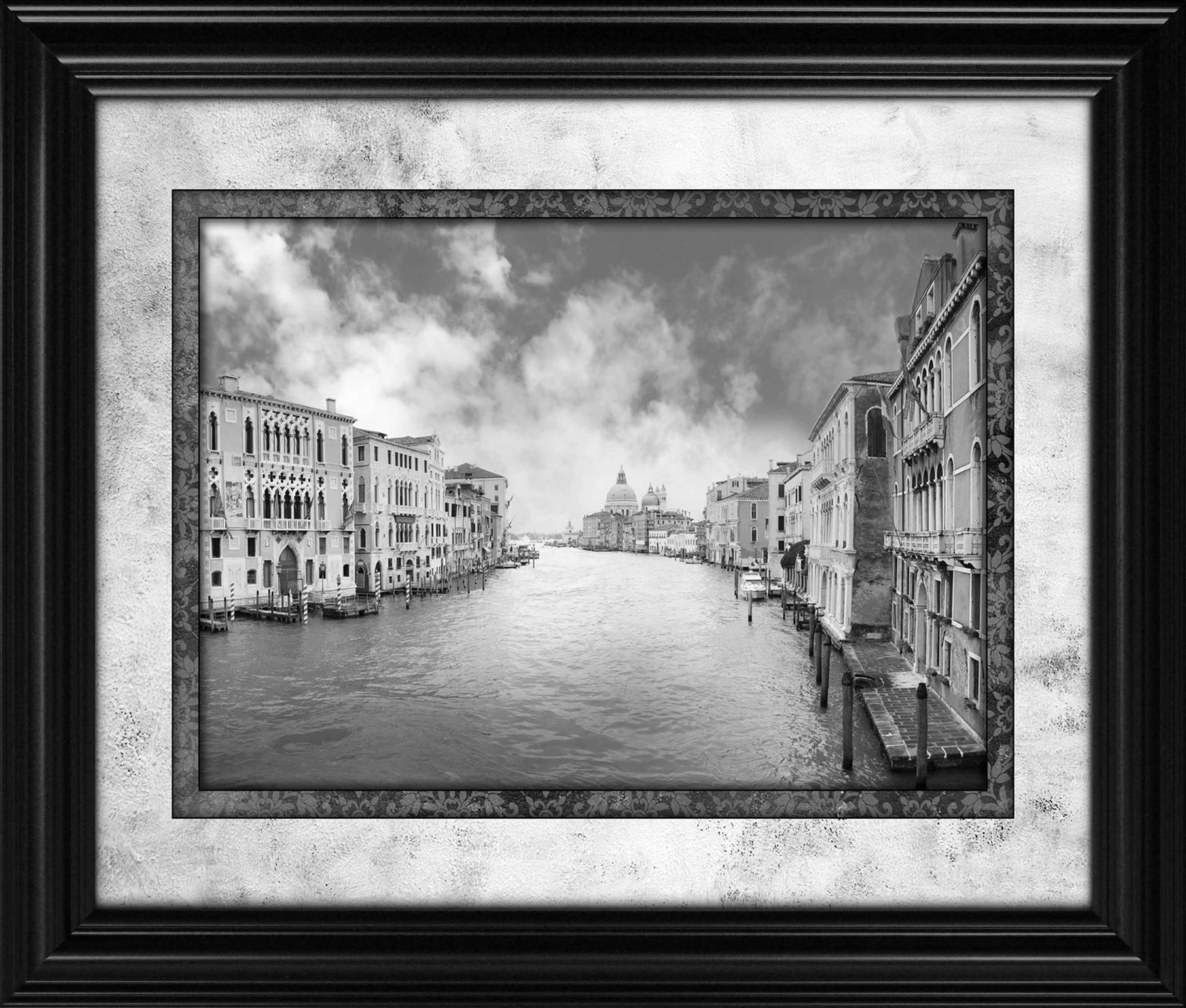 Grayscale Venice Framed Art 19.25