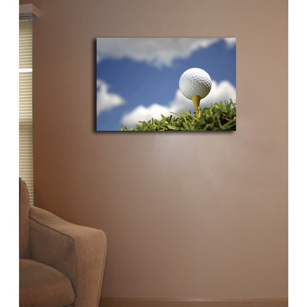 Tee'd Up Golf Canvas Print Installed | Wallhogs