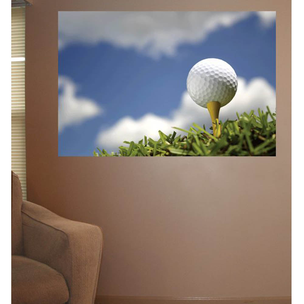 Tee'd Up Golf Wall Decal Installed | Wallhogs