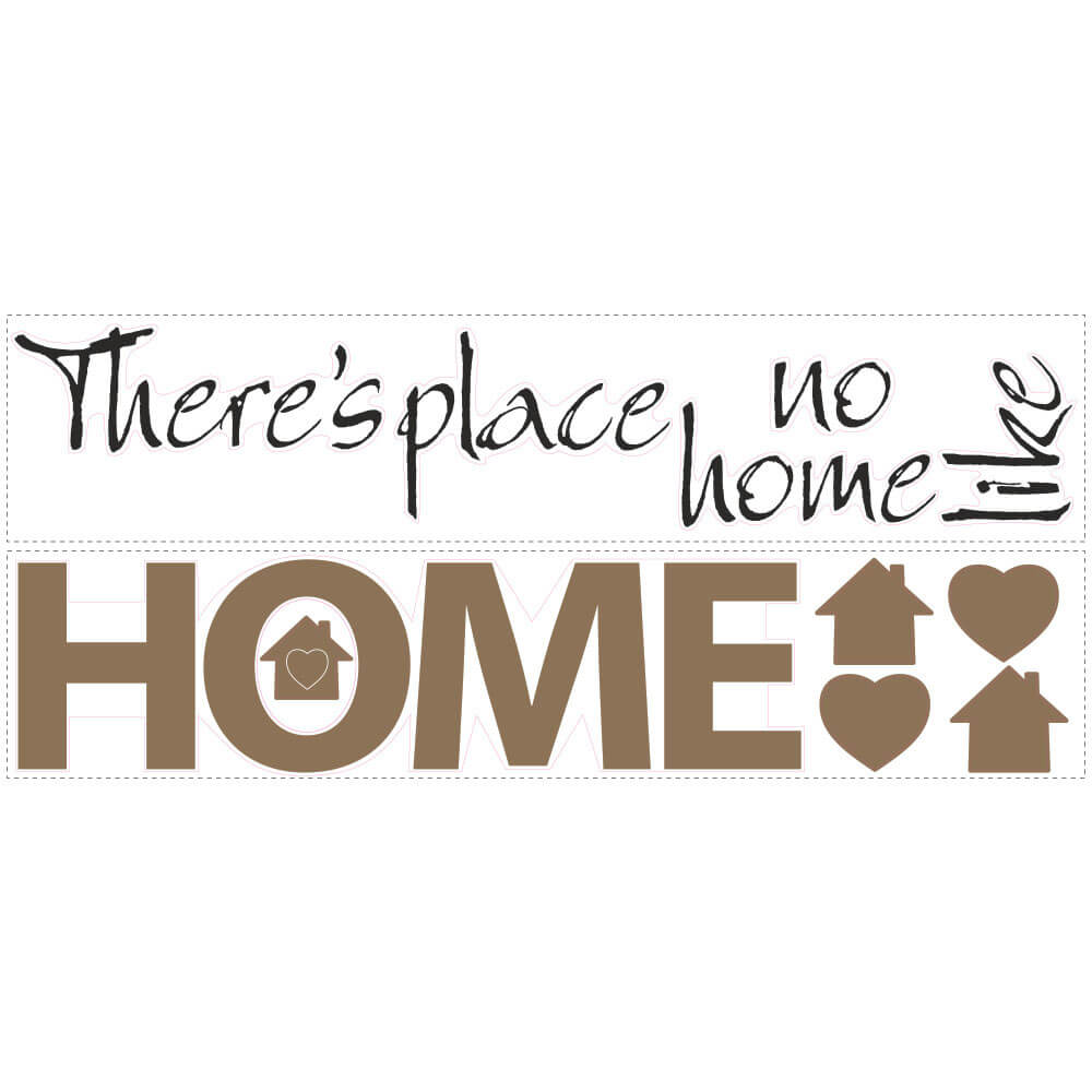 No Place Like Home Decal Printed | Wallhogs