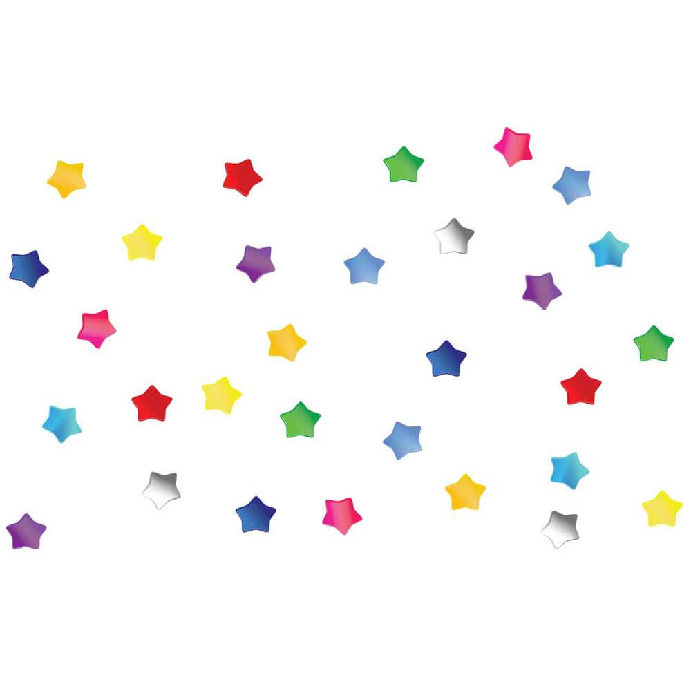 Multi-Color Soft Star Decals Printed | Wallhogs