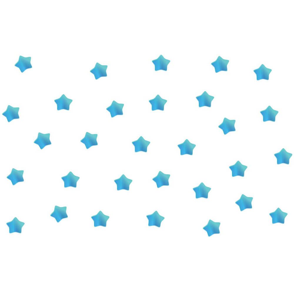Sky Blue Soft Star Decals Printed | Wallhogs