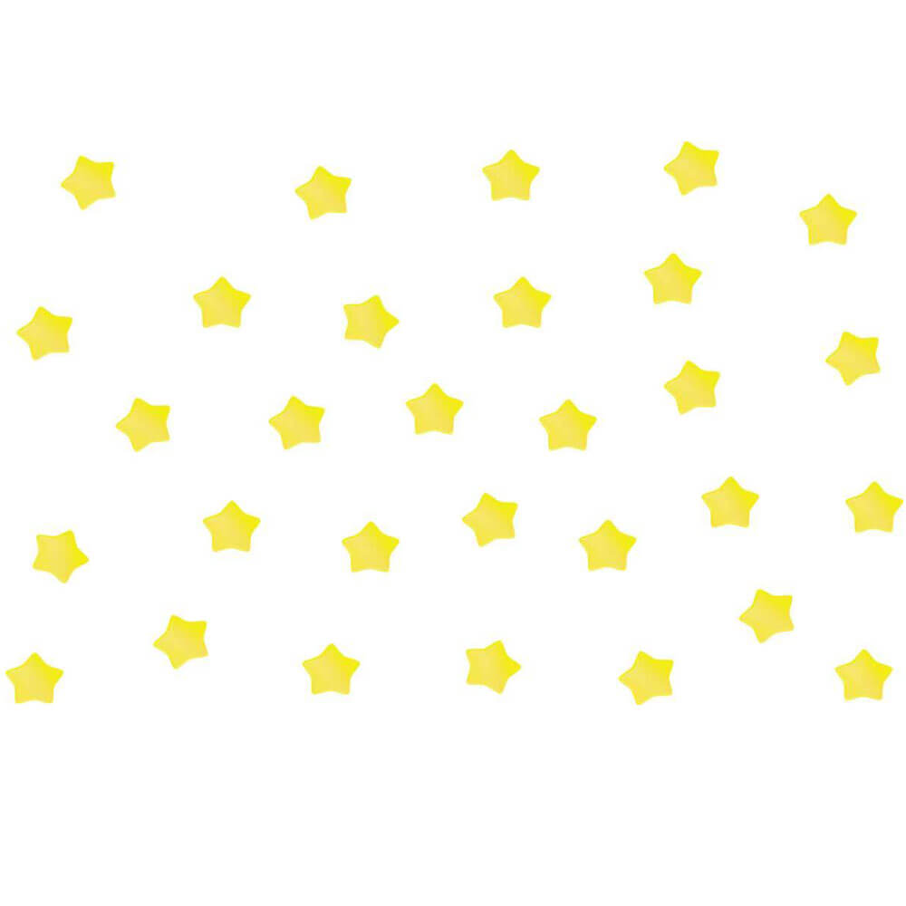 Yellow Soft Star Decals Printed | Wallhogs