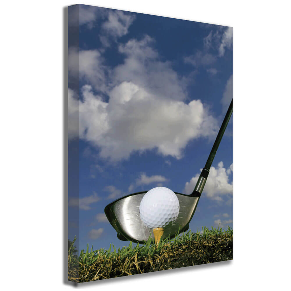 Addressing the Ball Golf Canvas Printed | Wallhogs