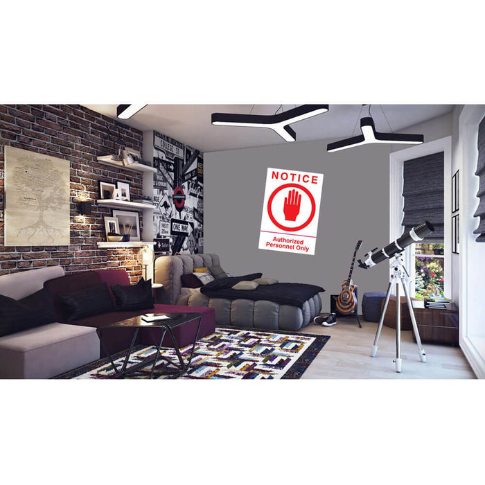 Authorized Personnel Sign Wall Decal Installed | Wallhogs