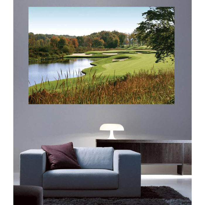 Autumn Golf Gloss Poster Installed | Wallhogs
