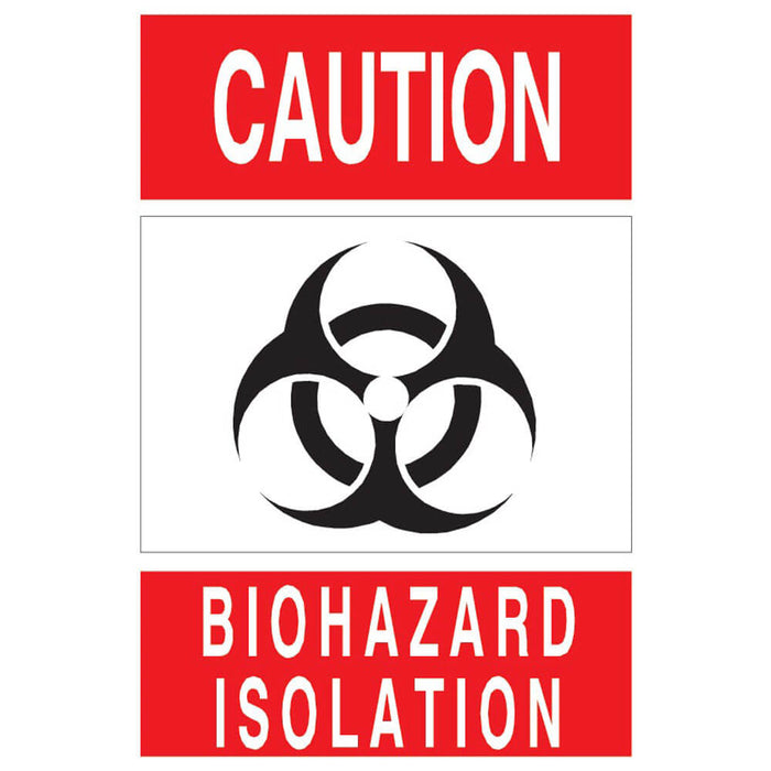 Biohazard Isolation Sign Wall Decal Printed | Wallhogs